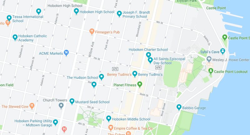 Map of Midtown Hoboken