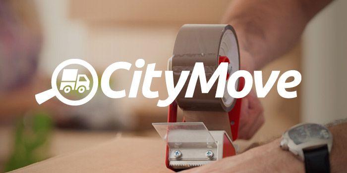 packing tape with CityMove logo